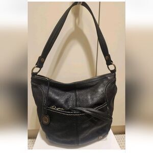 The Sak “Iris” Black Pebbled Luxe Soft Leather Hobo Bag Ret.$168
